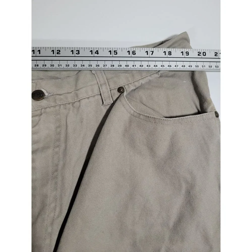 Bear River Workwear Carpenter‎ Pants Size 40x32 Beige Double Knee Utility